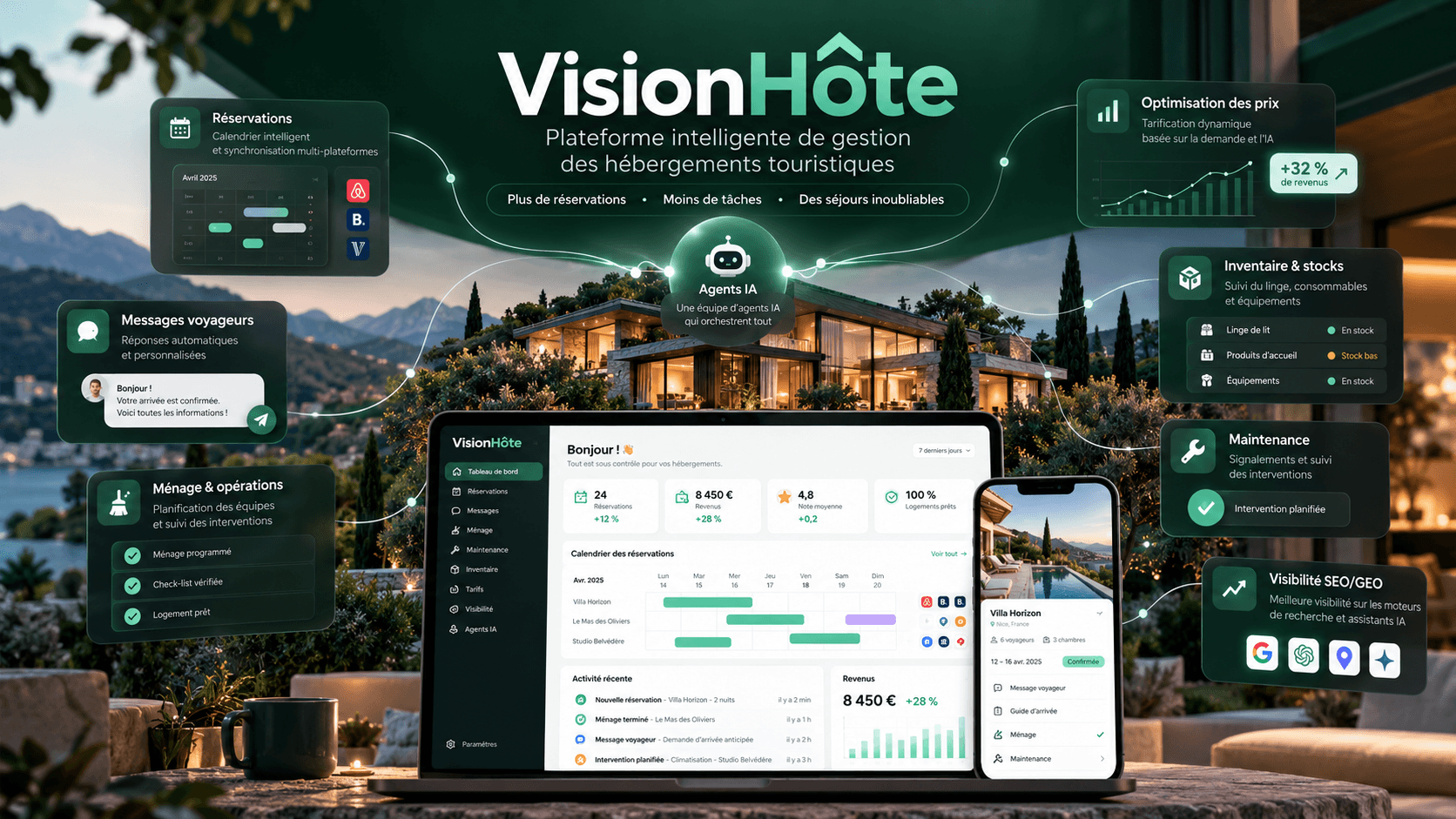 VisionHôte — Plateforme intelligente multi-agents pour la gestion et l'optimisation des hébergements touristiques